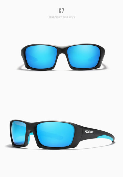 Sonnenbrille Sport TR90 polarisiert Wandern Angeln Reißverschlussetui Herren