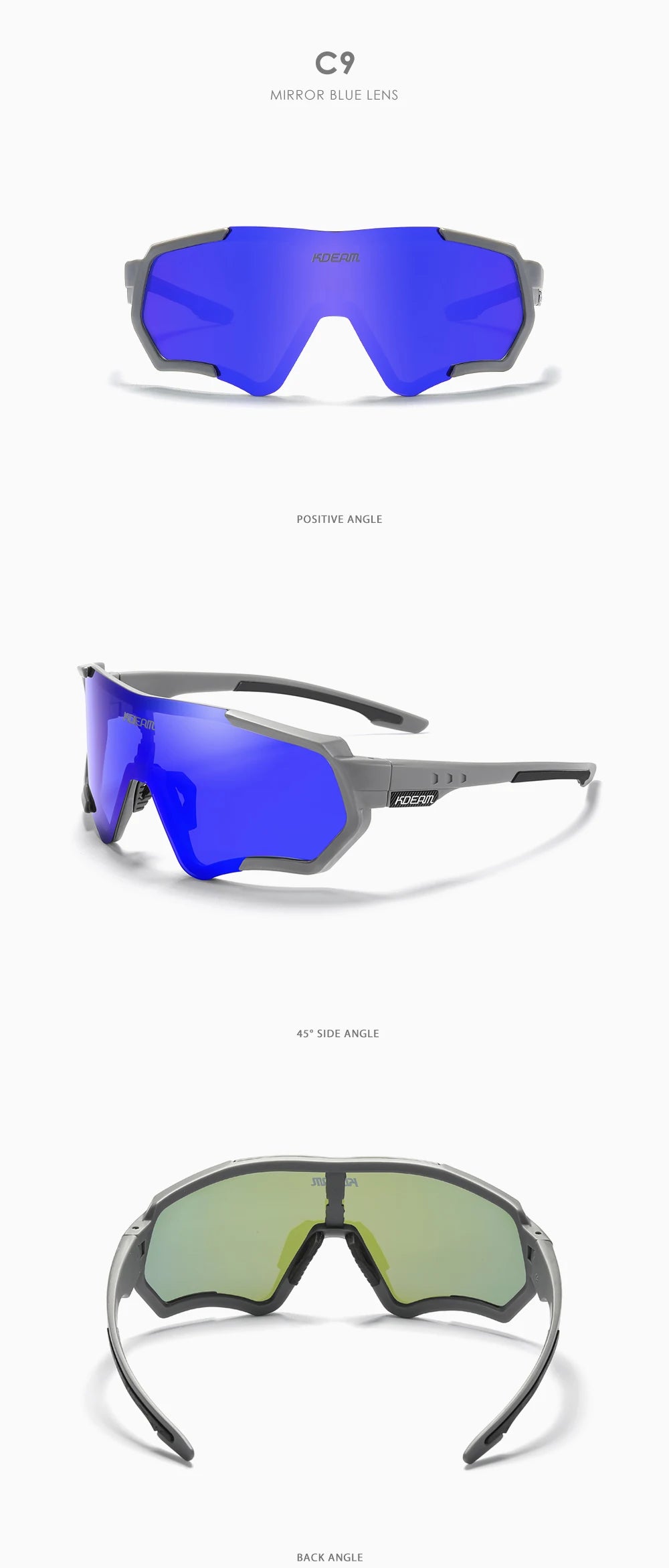 Sonnenbrille Sport TR90 polarisiert Flash-Beschichtung Outdoor Herren