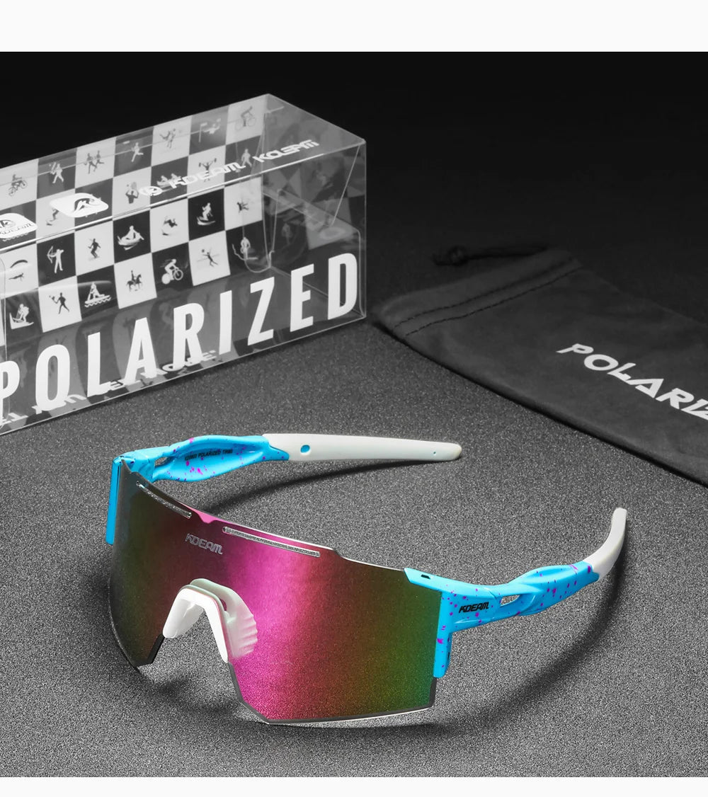 Sonnenbrille Sport TR90 polarisiert 1,2mm Glas Gummisteg winddicht Herren