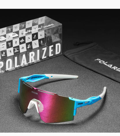 Sonnenbrille Sport TR90 polarisiert 1,2mm Glas Gummisteg winddicht Herren
