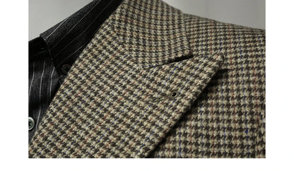 Leinen Herren Anzugset mit Blazer und Hose – ideal für Hochzeit, Sommer und Business in Weiß und Beige