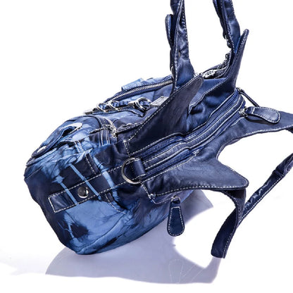 Damen-Schultertasche Großes Fassungsvermögen Mit Tie-Dye Muster Und Griff Im Vintage-Stil Für Alltag Und Freizeit