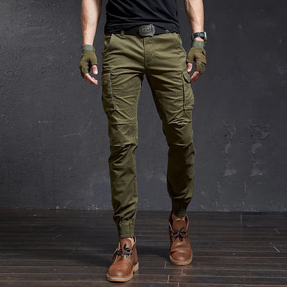Herren Cargo Hosen im Military-Stil mit Taschen in Camouflage-Farben
