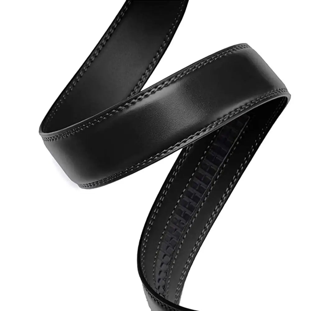 Herren Leder-Gürtelband ohne Schnalle Rindsleder Schwarz Braun 3,5 cm