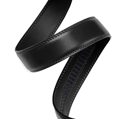 Herren Leder-Gürtelband ohne Schnalle Rindsleder Schwarz Braun 3,5 cm