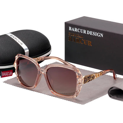 Damen-Sonnenbrille Schmetterling groß polarisiert UV400 Farbverlauf