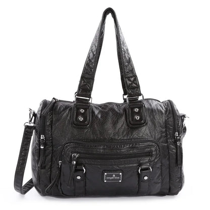 Damen-Schultertasche aus PU-Leder mit Top-Griff und extrem großem Fassungsvermögen für Alltag