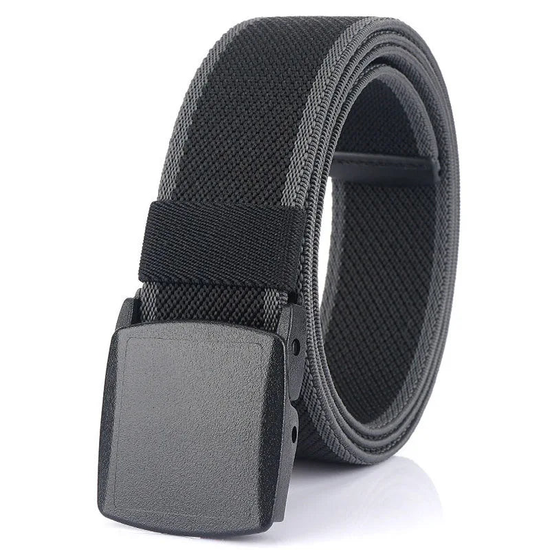 Unisex-Gürtel aus Nylon mit Elastischem Stretchband und Metallfreiem Schnellverschluss Gestreift