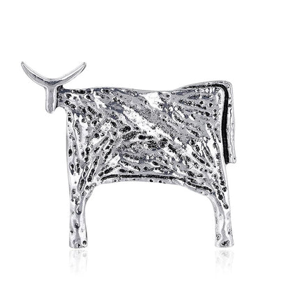 Brosche Stier Emaille Sternzeichen Rind Kuh Tier Schmuck Unisex
