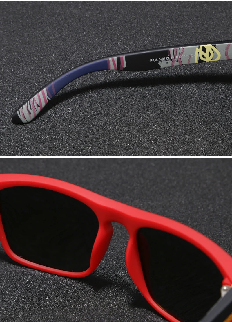 Sonnenbrille quadratisch polarisiert transparent 30 Farben Spiegel Herren
