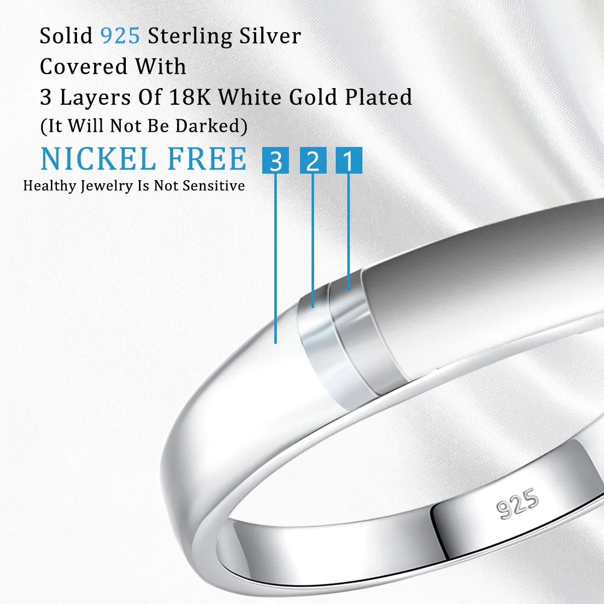 Damen-Ring Mit Moissanit 0,5 Karat Blüten-Design Aus Sterlingsilber 925 Schmuck Geschenk