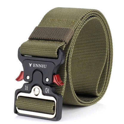Herren-Taktischer Gürtel aus Nylon mit Schnellverschluss und robuster Metall-Schnalle 5 cm Breite