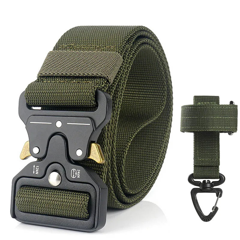 Herren-Taktischer Gürtel aus Nylon Verstellbar Mit Korrosionsbeständiger Schnalle 4,3 cm Breite