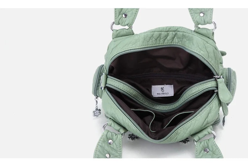 Damen-Satchel-Handtasche aus PU-Leder mit Reißverschluss und viel Stauraum für Alltag und Freizeit