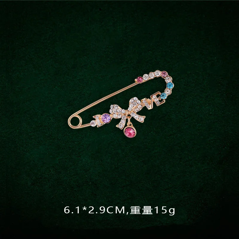 Brosche Zweig Kristall Strass Hijab Schal Blume Schmuck Damen