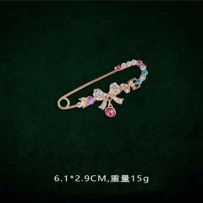 Brosche Zweig Kristall Strass Hijab Schal Blume Schmuck Damen