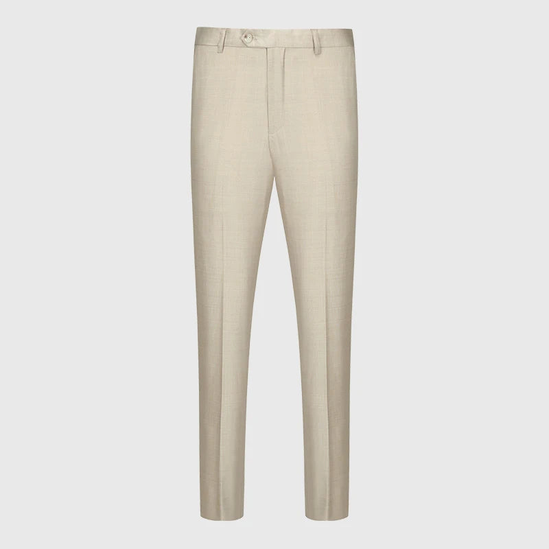 Herrenanzüge aus 65 % Wolle, Khaki, lässig, schmal, Übergröße 42, Hochzeit, Bräutigam, Freizeitkleidung, Business-Mann-Hose