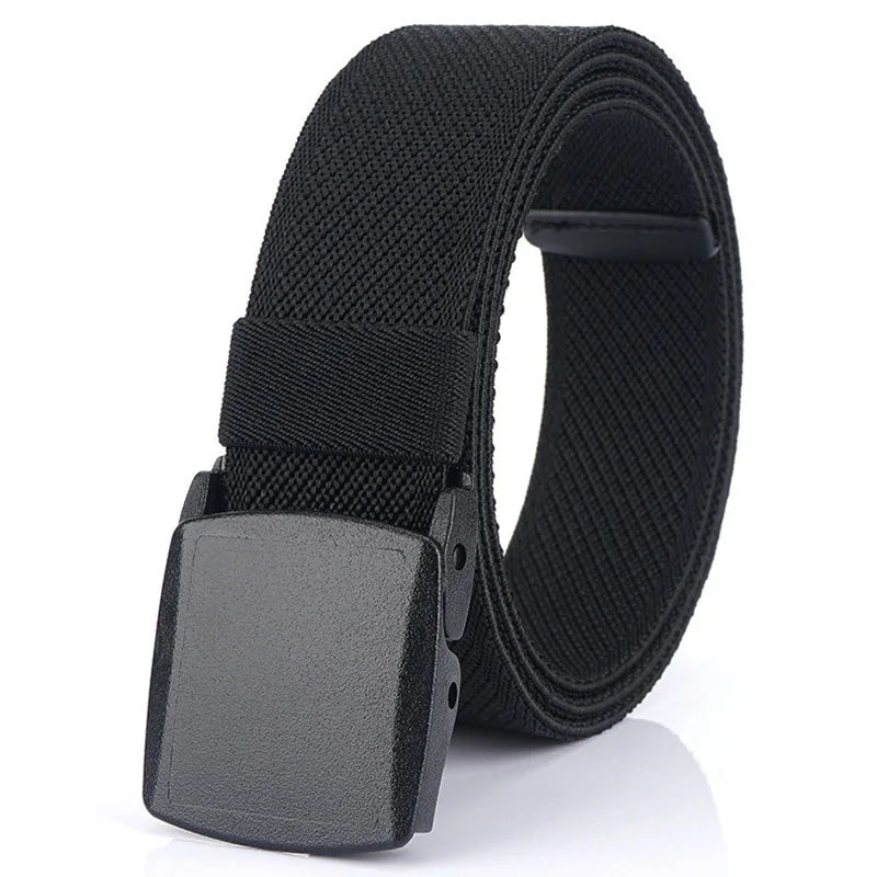 Unisex-Gürtel aus Nylon mit Elastischem Stretchband und Metallfreiem Schnellverschluss Gestreift