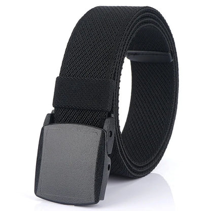 Unisex-Gürtel aus Nylon mit Elastischem Stretchband und Metallfreiem Schnellverschluss Gestreift