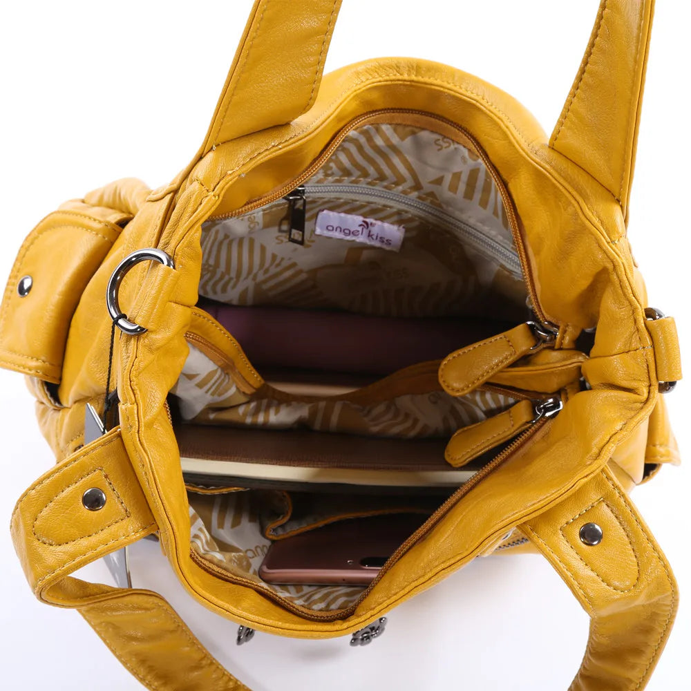 Damen-Handtasche Multifunktionale PU-Tasche Großes Fassungsvermögen Alltagsbegleiter