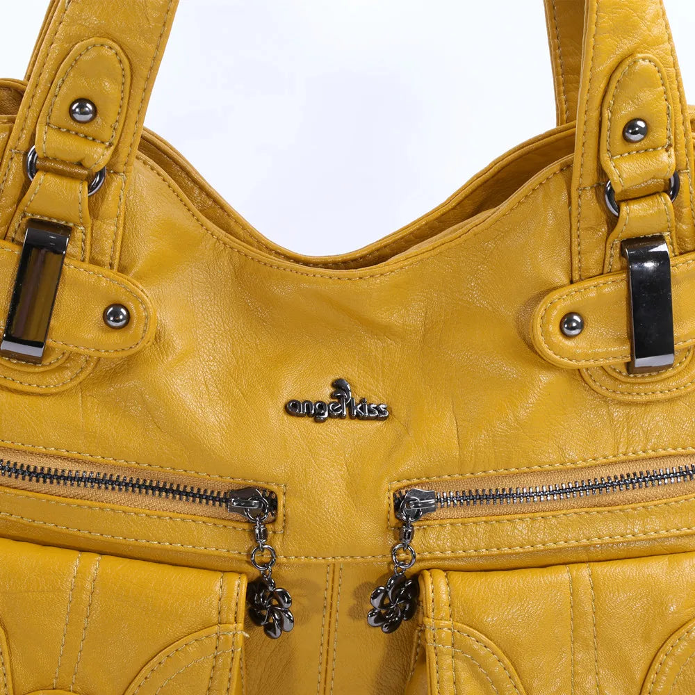 Damen-Handtasche Multifunktionale PU-Tasche Großes Fassungsvermögen Alltagsbegleiter