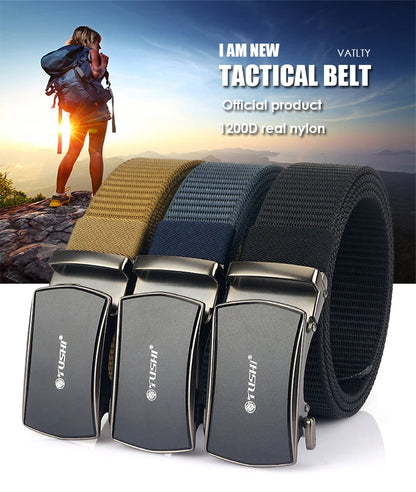 VATLY Casual Tactical Gürtel 3,4 cm 1200D Nylon Automatik-Schnalle Outdoor