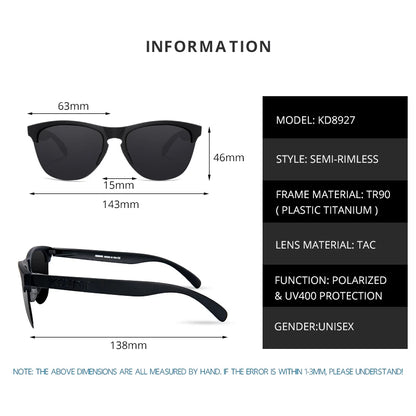 Sonnenbrille Lifestyle Fahren TR90 halbrandlos ultraleicht polarisiert Unisex