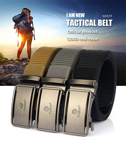 VATLY Tactical Nylon-Gürtel 3,4 cm 1200D mit Automatik-Schnalle Outdoor