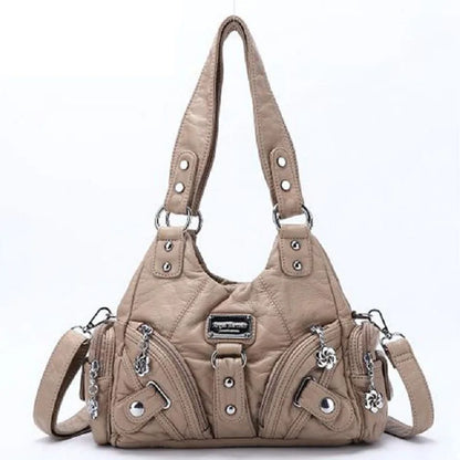Damen-Handtasche Rosa Mit Reißverschluss Und Mehrfach-Innentaschen Für Alltag Und Freizeit