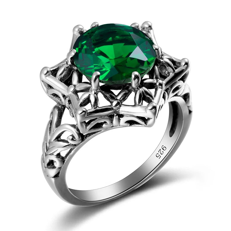 Damen-Ring Aus Sterlingsilber 925 Mit Amethyst Stein Und Davidstern Symbol Handgefertigter Schmuck Für Frauen