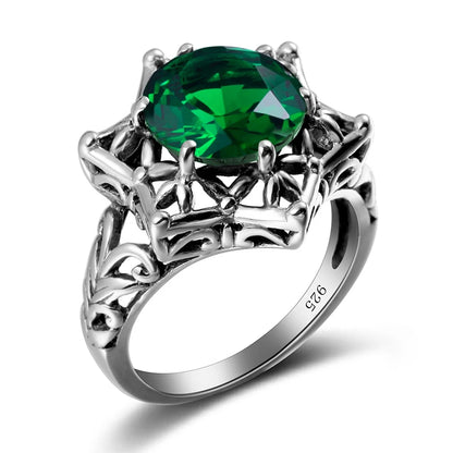 Damen-Ring Aus Sterlingsilber 925 Mit Amethyst Stein Und Davidstern Symbol Handgefertigter Schmuck Für Frauen
