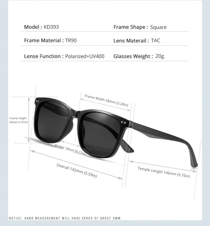 Sonnenbrille quadratisch TR90 polarisiert Federgelenk Angeln Herren