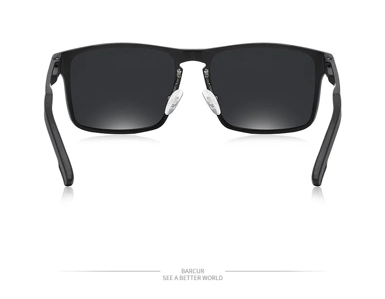 Sonnenbrille Al-Mg quadratisch polarisiert Spiegel Sport Herren Damen