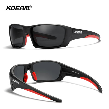 Sonnenbrille Sport TR90 polarisiert Wandern Angeln Reißverschlussetui Herren