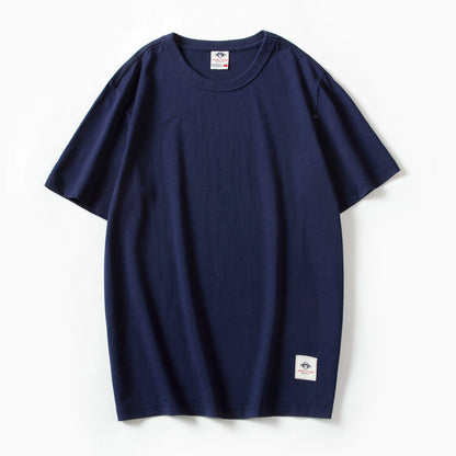 Männer T-Shirt aus einfarbigem Stoff mit kurzen Ärmeln und Casual-Stil