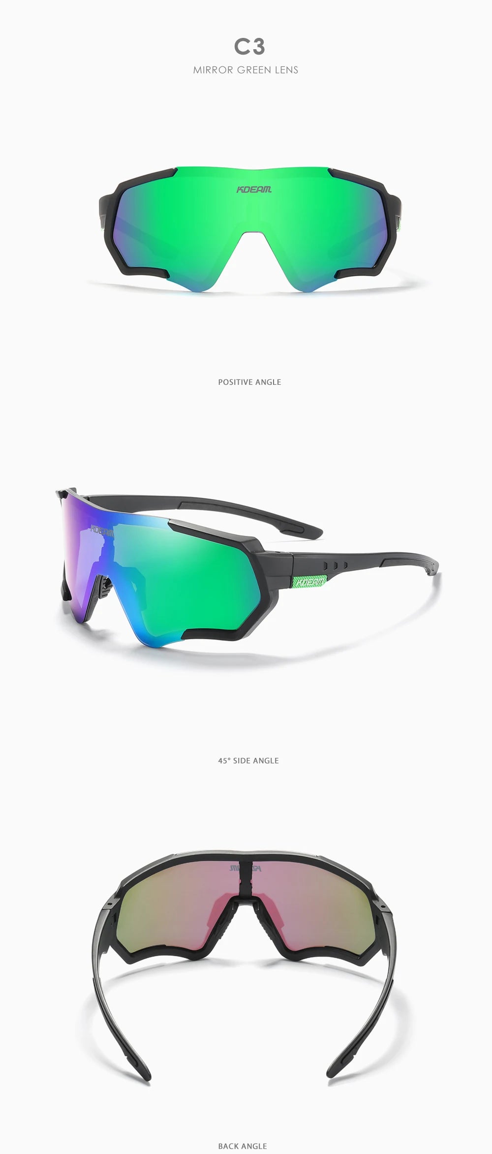 Sonnenbrille Sport TR90 polarisiert Flash-Beschichtung Outdoor Herren