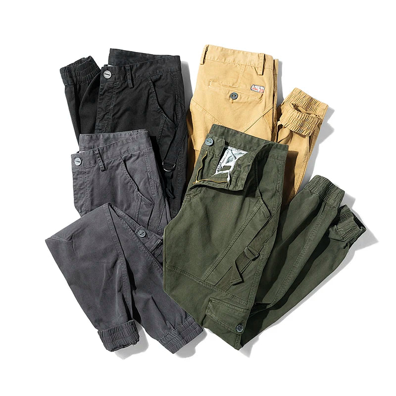 Herren Cargo Hosen im Harem-Stil mit Taschen für Freizeit und Hip Hop