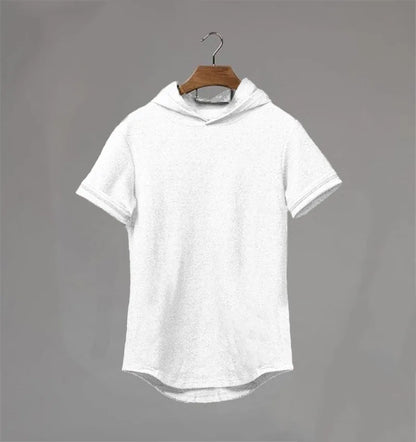 Herren T-Shirt aus dünner Baumwolle mit kurzem Arm im einfarbigen Design