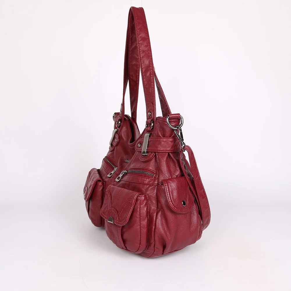 Damen-Handtasche Multifunktionale PU-Tasche Großes Fassungsvermögen Alltagsbegleiter