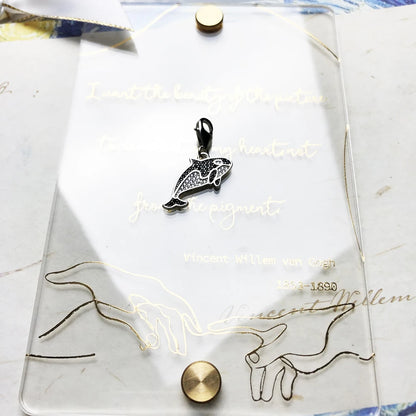 Damen-Charm-Anhänger Orca Wal Ozean aus Sterlingsilber