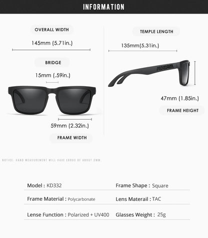 Sonnenbrille quadratisch polarisiert Angeln Lifestyle Spiegel Hartbox Unisex