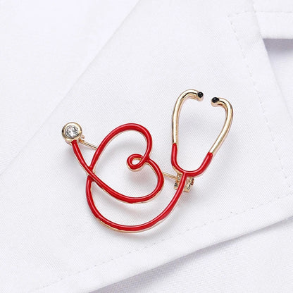Brosche Medizin Stethoskop Arzt Krankenschwester Rucksack Revers Schmuck
