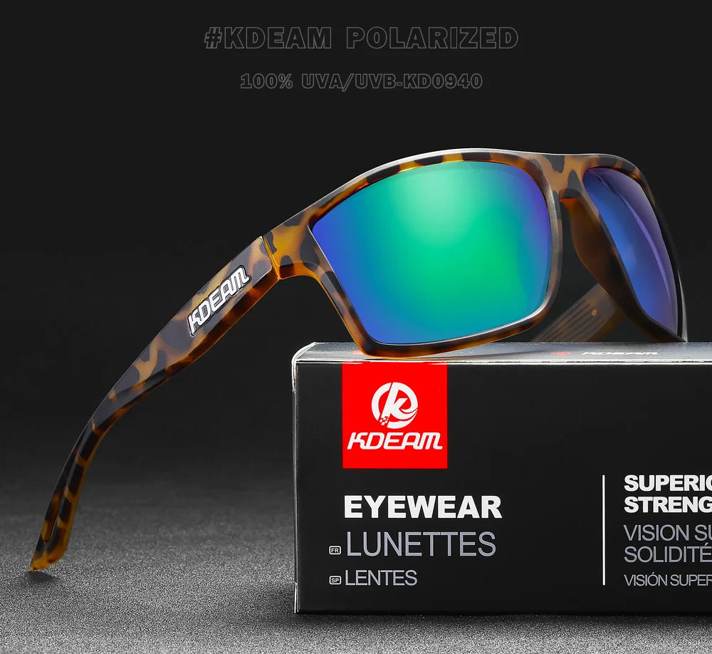 Sonnenbrille quadratisch polarisiert 65mm Outdoor Angeln Sport Herren