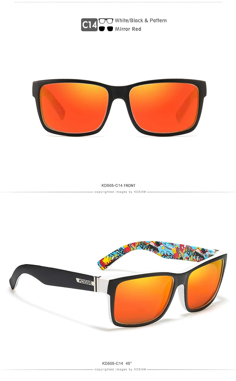 Sonnenbrille Sport polarisiert photochrom Fahren auffällige Farben Hartbox