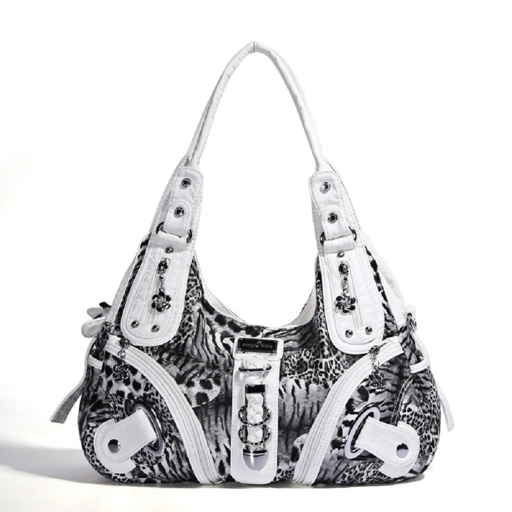 Damen-Handtasche Mit Leopardenmuster Und Obergriff Top-Handle Für Alltag Und Freizeit Stilvoll
