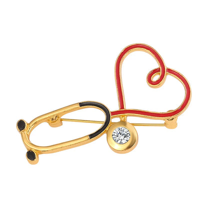 Brosche Medizin Stethoskop Arzt Krankenschwester Rucksack Revers Schmuck