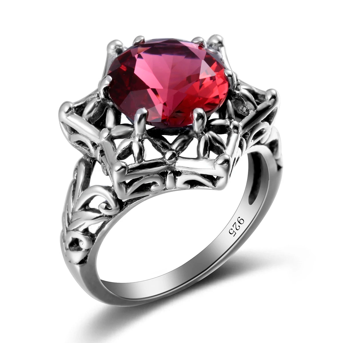 Damen-Ring Aus Sterlingsilber 925 Mit Amethyst Stein Und Davidstern Symbol Handgefertigter Schmuck Für Frauen