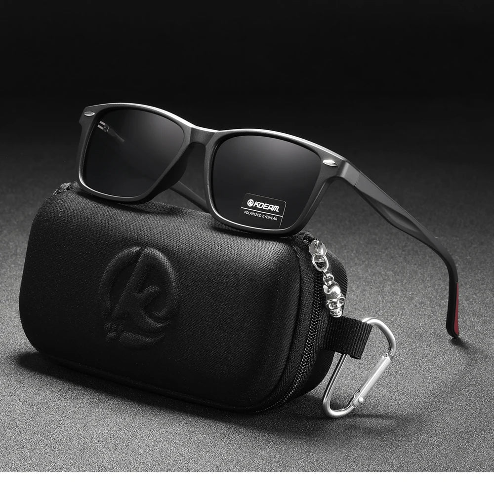 Sonnenbrille quadratisch polarisiert TR90 Federgelenk Unisex