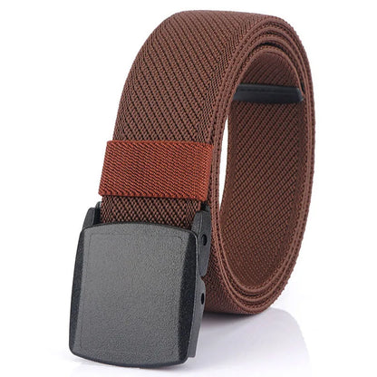 Unisex-Gürtel aus Nylon mit Elastischem Stretchband und Metallfreiem Schnellverschluss Gestreift