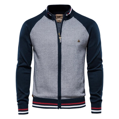 Männer Strickjacke aus hochwertiger Baumwolle im Casual-Stil für den Winter